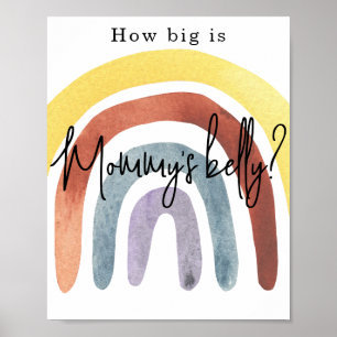 Poster Aquarelle Boho Arc-en-ciel Quelle taille a le vent