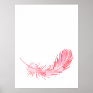 Poster Aquarelle Boho Pink Feature Imprimer