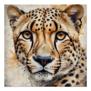 Poster Aquarelle Cheetah no 6