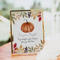 Aquarelle Citrouille Chute Baby shower Déchets Raf