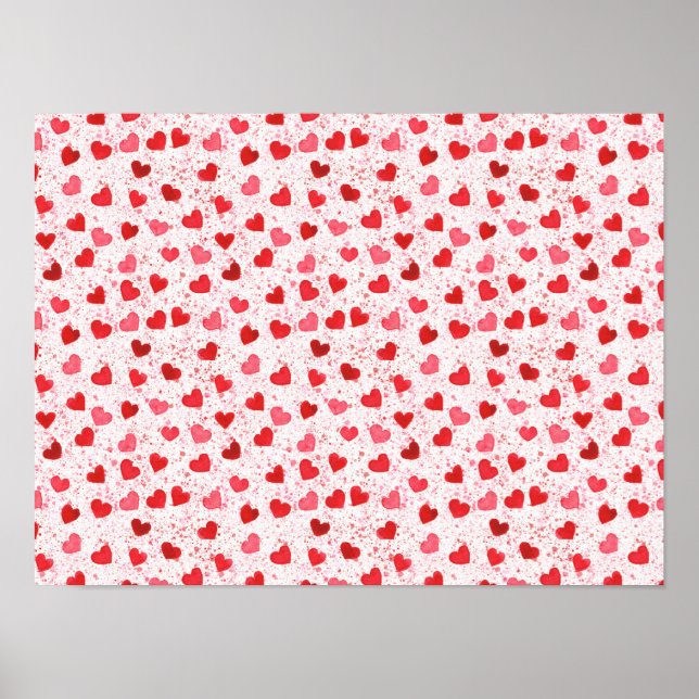 Poster Aquarelle Coeur Art (2) (Devant)