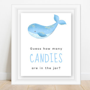 Poster Aquarelle - Combien de bonbons sont dans le bocal