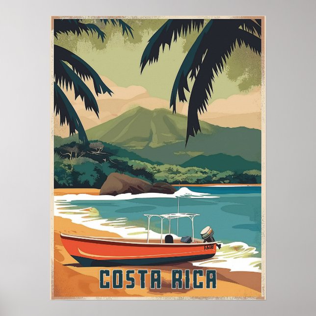 Poster Aquarelle Costa Rica (Devant)