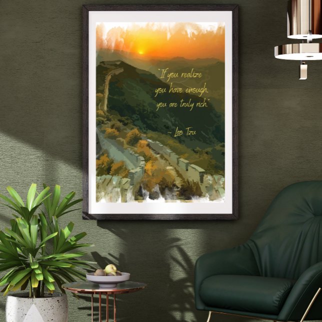 Poster aquarelle coucher de soleil paysage avec citation  (Créateur téléchargé)