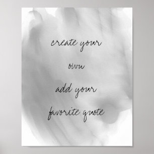 poster aquarelle créer votre propre devis art mur