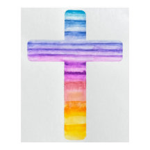Aquarelle Croix/ Art de la Croix/ Art Chrétien/ Jé
