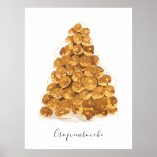 Poster Aquarelle Croquembouche