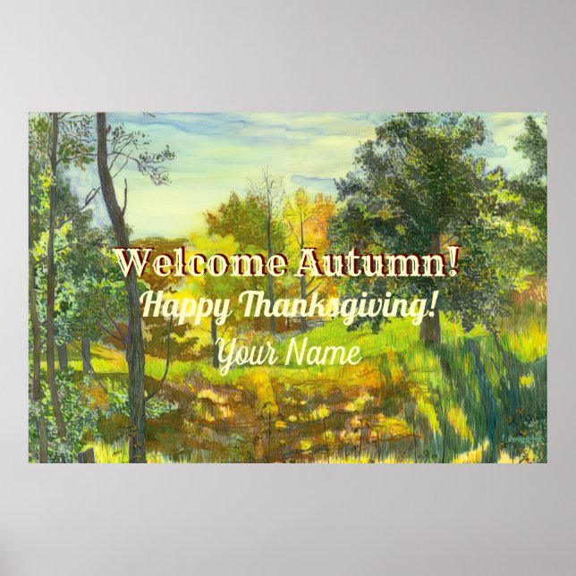 Poster Aquarelle d'automne (Devant)