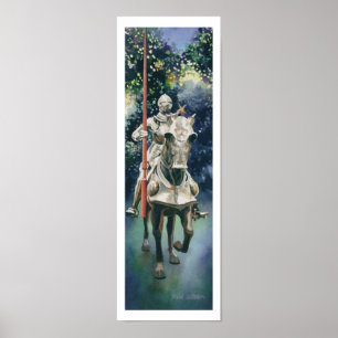 Poster Aquarelle de chevalier "d'armure brillante"
