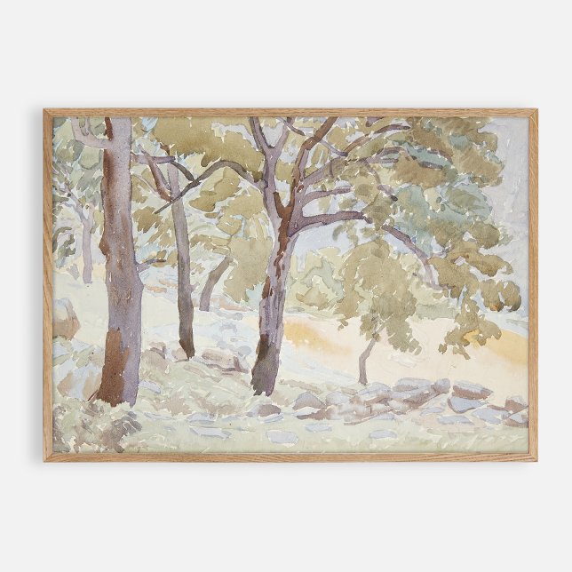 Poster Aquarelle de forêt vintage (Créateur téléchargé)