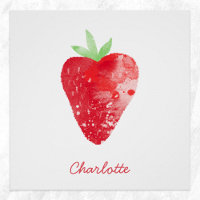 Aquarelle de fraise personnalisée