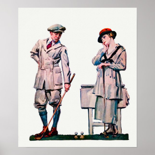 Poster Aquarelle de golf 1920 (Devant)