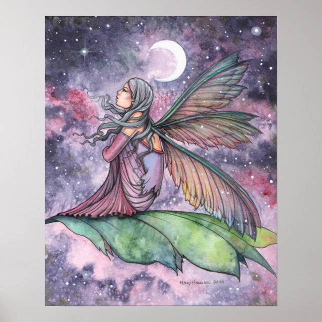 Poster Aquarelle de la fée Molly Harrison Art (Devant)