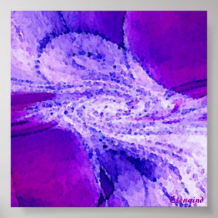 Poster Aquarelle de l'âme de fleurs violettes