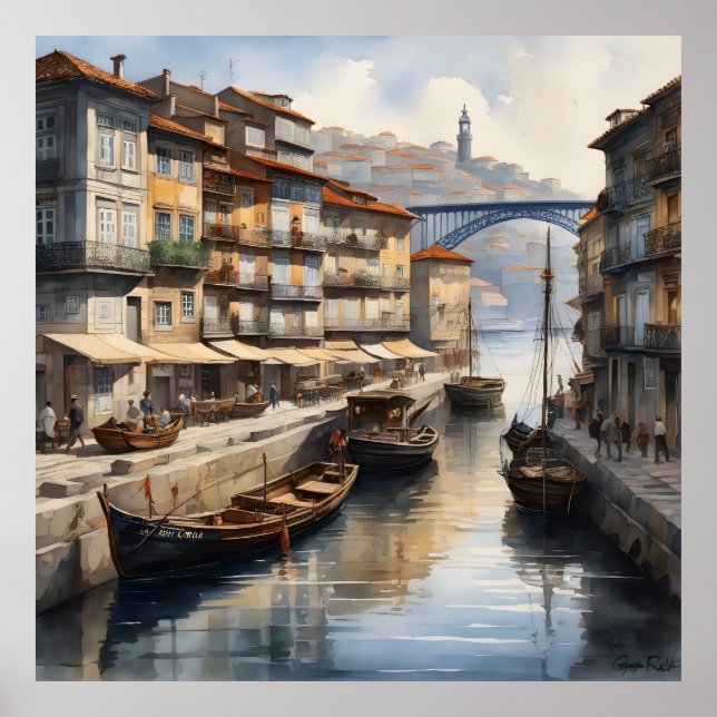 Poster Aquarelle de Porto (Devant)