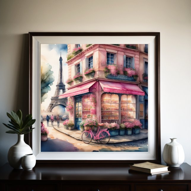 Poster Aquarelle de rue parisienne (Créateur téléchargé)
