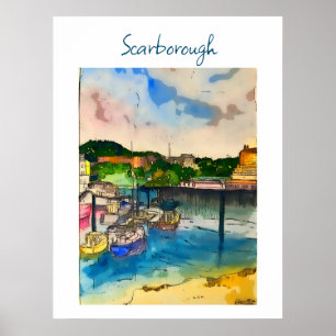 Poster Aquarelle de Scarborough