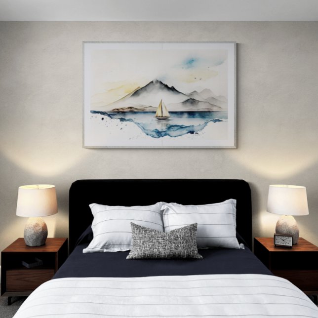 Poster Aquarelle de voilier (Créateur téléchargé)