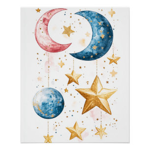 Poster Aquarelle des rêves célestes