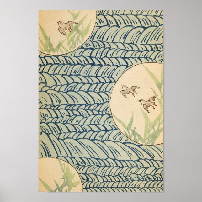 Poster Aquarelle du ciel vintage (Devant)