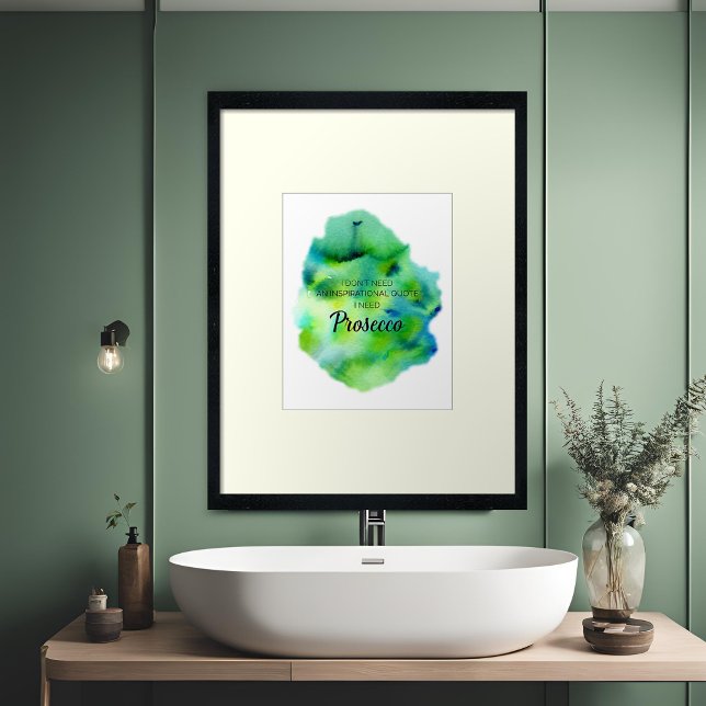Poster Aquarelle du devis de vie inspirationnelle du proc (Créateur téléchargé)