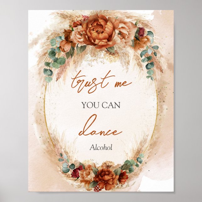 Poster Aquarelle en terre cuite arche Faites-moi confianc (Devant)