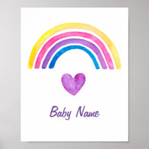 Aquarelle Enfants Décor Salle Arc-en-ciel Personna