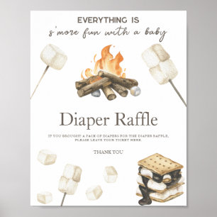 Poster aquarelle est plus baby shower tombole de couche