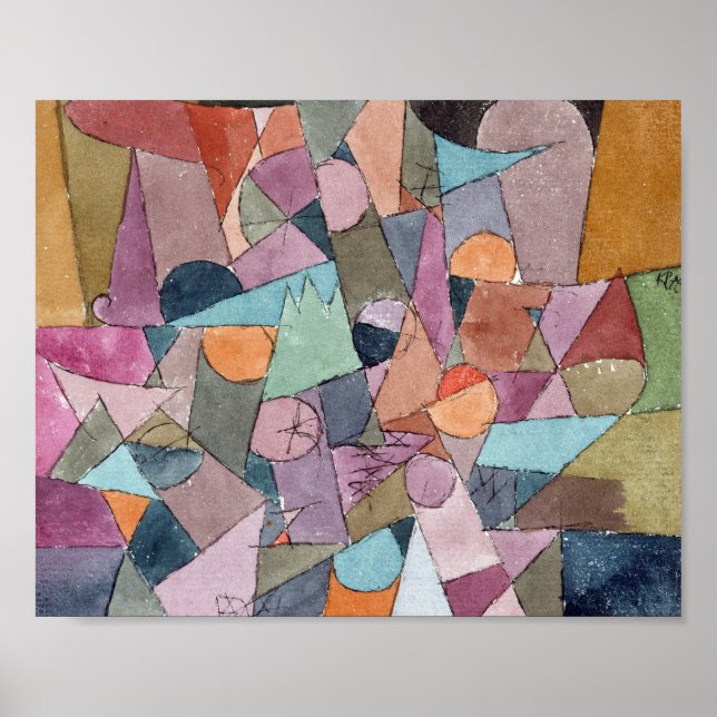 Poster Aquarelle et encre : Paul Klee 1914 (Devant)
