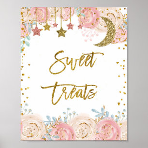 Poster Aquarelle étoilée brillante or Sweet Traitements