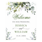 Aquarelle Eucalyptus Mariage vert Bienvenue