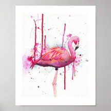 aquarelle flamingo