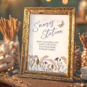 Poster Aquarelle fleur sauvage mariage de automne's mores
