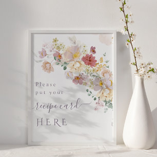 Poster Aquarelle Fleur sauvage Purple Spring Bridal recet