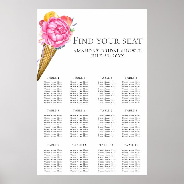 Poster Aquarelle fleurs glace (Devant)