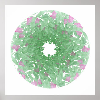Poster Aquarelle Floral Mandala