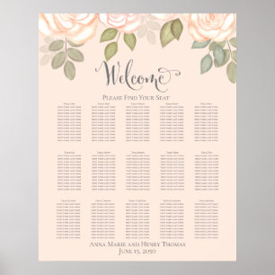Poster Aquarelle florale Mariage floral