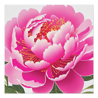 Poster Aquarelle florale rose
