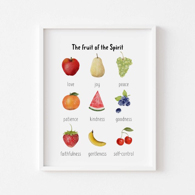 Poster Aquarelle fruit de l'affiche spiritueuse (Créateur téléchargé)