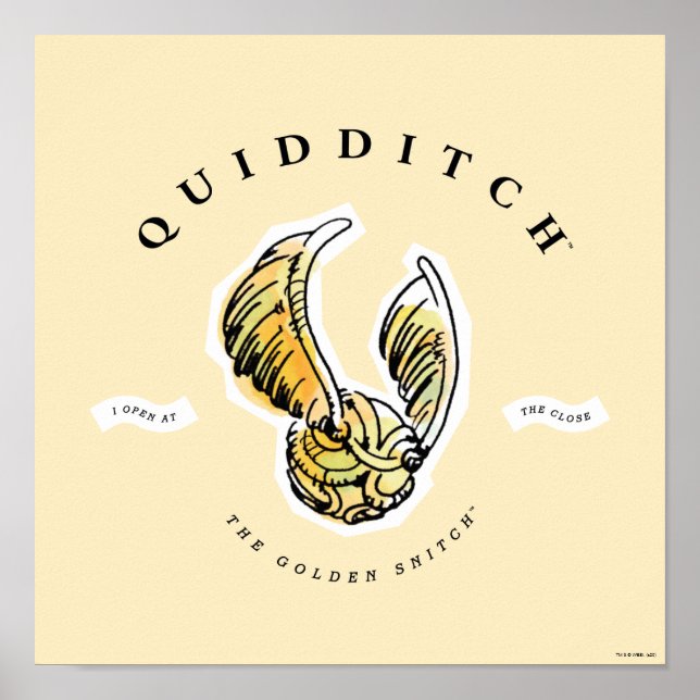 Poster Aquarelle Golden Snitch (Devant)