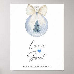Poster Aquarelle hiver amour est doux prendre plaisir