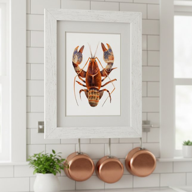Poster Aquarelle Homard Crustaceancore (Créateur téléchargé)
