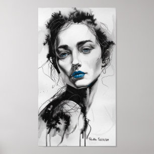 Poster Aquarelle hyper-réaliste de Paola Sal