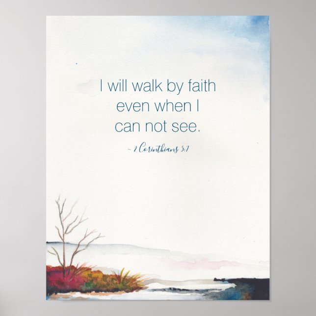 Poster Aquarelle inspirante et spirituelle NE Automne (Devant)