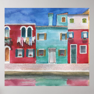 Poster Aquarelle Italie : Main tirée