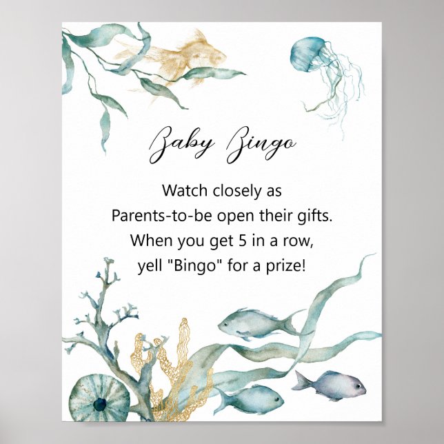 Poster Aquarelle Jellyfish Baby Food Challenge Signal (Devant)