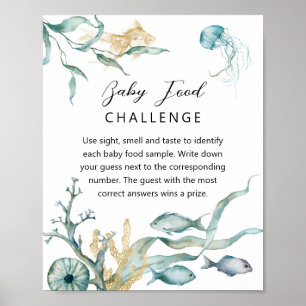 Poster Aquarelle Jellyfish Baby Food Challenge Signal