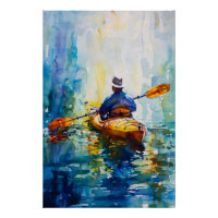Aquarelle Kayak Peinture