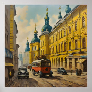 Poster Aquarelle Kiev Ukraine