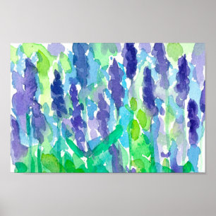Poster Aquarelle Lavande Peinture